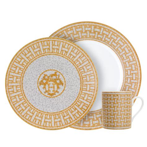 hermes mosaic parcel|hermes mosaique dinnerware.